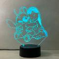 Lampada Lilo & Stitch Disney con Scritta Personalizzata Regplex Base LED RGB