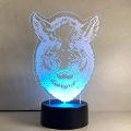 Lampada Cinghiale Wild Boar con Scritta Personalizzata Regplex Base LED RGB