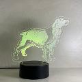 Lampada Setter cane da caccia con Scritta Personalizzata Regplex Base LED RGB