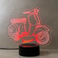 Lampada Vespa con Scritta Personalizzata Regplex Base LED RGB