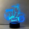 Lampada Vespa con Scritta Personalizzata Regplex Base LED RGB