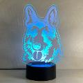 Lampada pastore tedesco con Scritta Personalizzata Regplex Base LED RGB