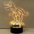 Lampada Tirannosauro rex con Scritta Personalizzata Regplex Base LED RGB