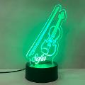 Lampada Violino con Scritta Personalizzata Regplex Base LED RGB