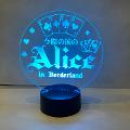 Lampada Alice in Borderland con Scritta Personalizzata Regplex Base LED RGB