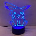 Lampada Pikachu con Scritta Personalizzata Regplex Base LED RGB