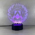 Lampada Udinese con Scritta Personalizzata Regplex Base LED RGB