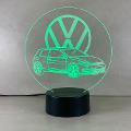 Lampada Volkwagen Golf con Scritta Personalizzata Regplex Base LED RGB