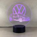 Lampada Volkwagen Golf con Scritta Personalizzata Regplex Base LED RGB