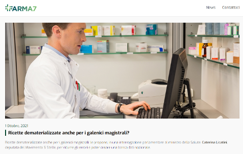 Ricette dematerializzate anche per i galenici magistrali: presentata interrogazione parlamentare