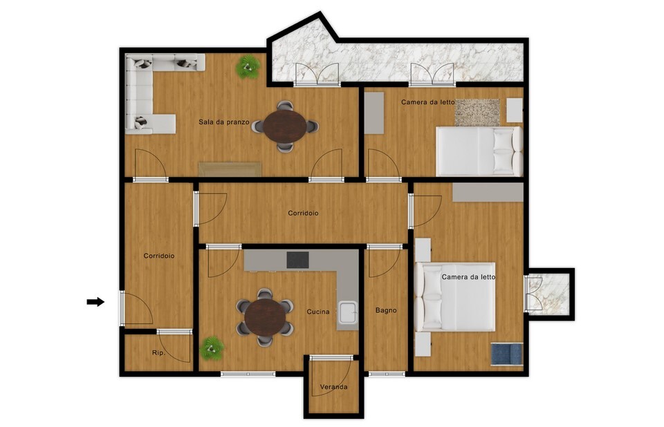 Appartamento in Vendita a Palermo Sciuti - Lazio - Restivo