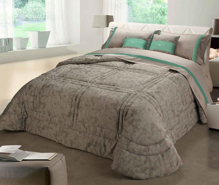 Set Biancheria Letto Astrid MariLu Tessuto jacquard con finitura verde Tiffany