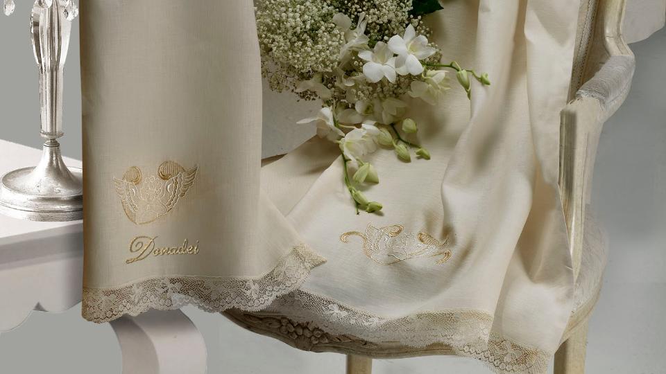 Set Asciugamani Angeli Donadei Lino