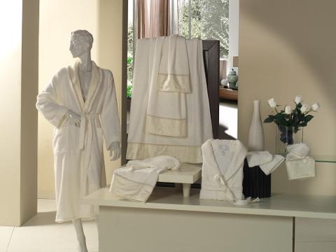 Set Asciugamani da bagno Elisa Donadei In raso di cotone e lavorazione Jacquard