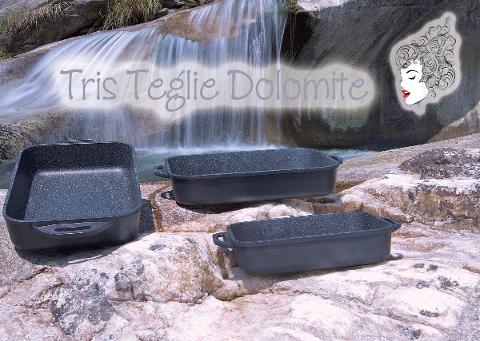 Tris Teglie in pietra lavica - 4 pezzi MariLu Dolomite