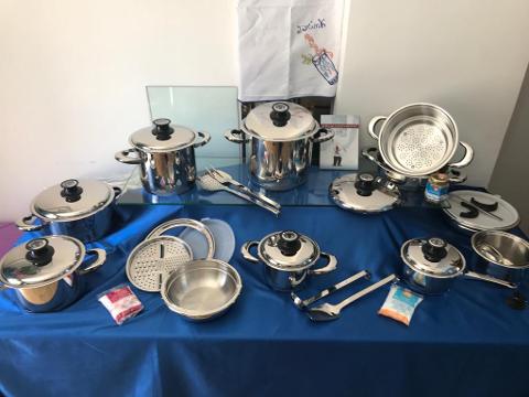 Batteria Pentole con Termostato - 21 pezzi Everest Acciaio Inox 18/10