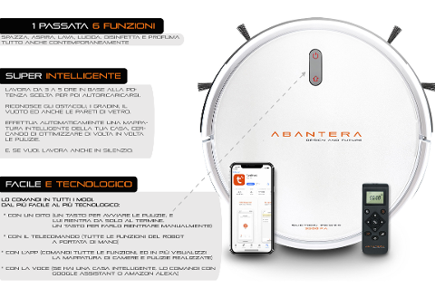 Robot Aspirapolvere Digitale Abantera Intelligenza Artificiale