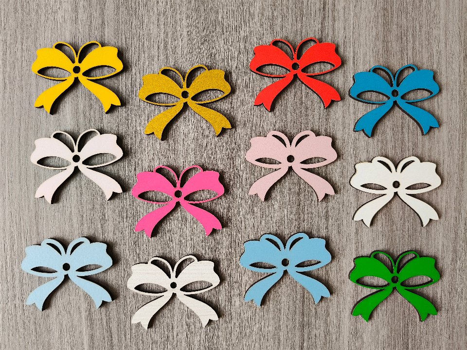 Fiocchetti in legno colorati bellinvetro legno