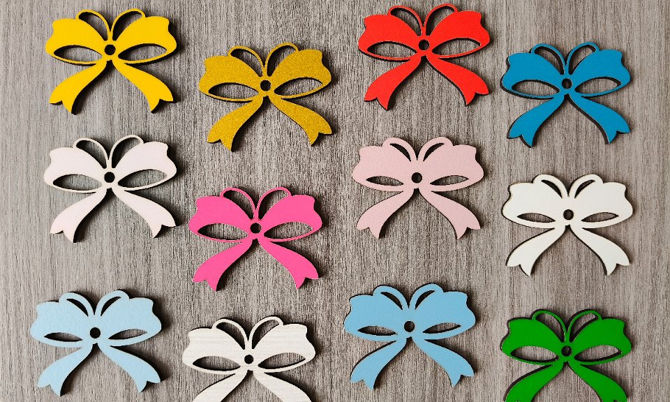 Fiocchetti in legno colorati bellinvetro legno