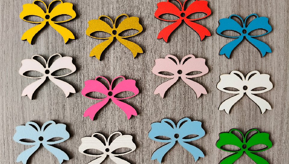 Fiocchetti in legno colorati bellinvetro legno