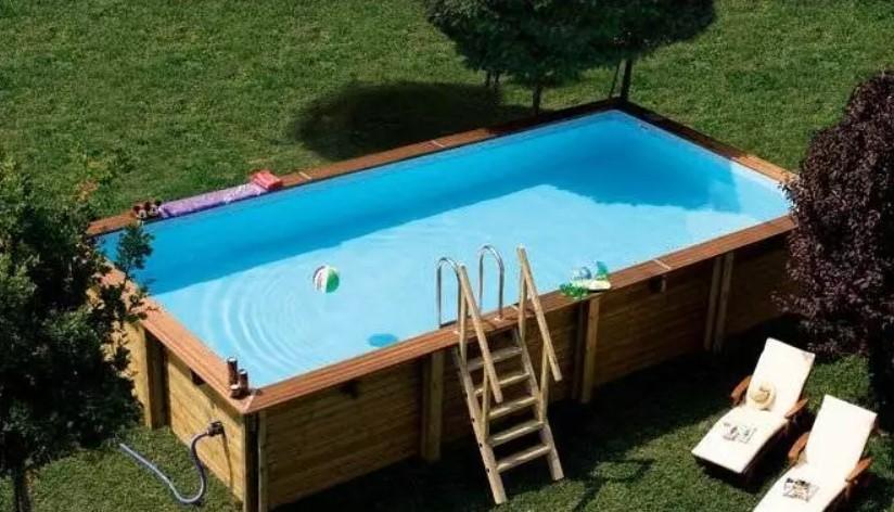 Piscina /  fuori terra / legno / rettangolare Niagara / Lipari srl