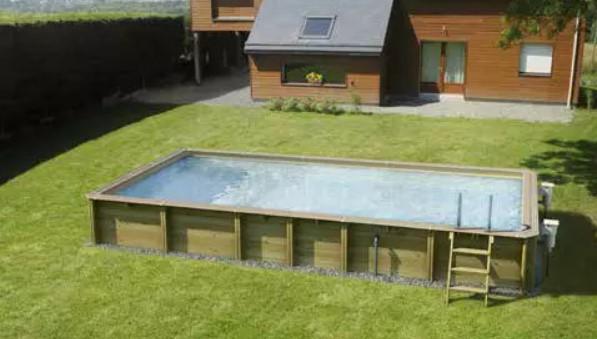 Piscina /  fuori terra / legno / rettangolare Niagara / Lipari srl