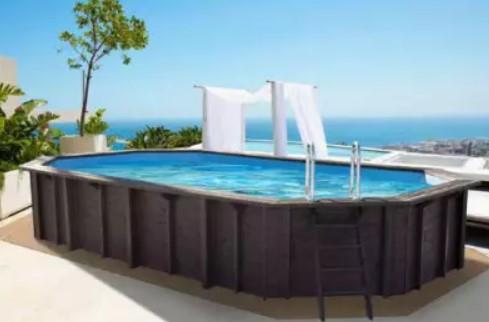 Piscina /  fuori terra / legno / ottagonale Weva / Lipari srl