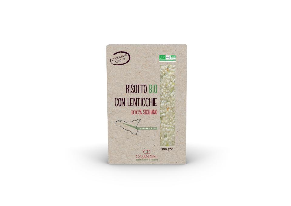 Risotto bio con lenticchie / Conf. da 300 gr. / Camadial Sicilia