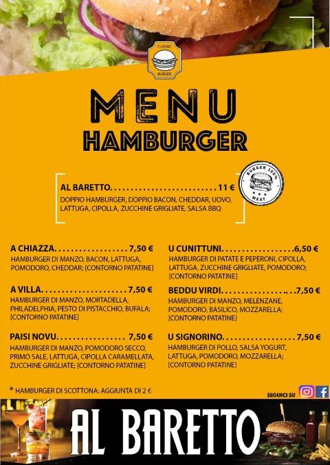 Panino /  Hamburger /  Al Baretto