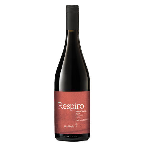 Vino Rosso / Respiro /  Nero d’Avola / Sicilia DOC / agricoltura biologica / senza solfiti aggiunti / Valdibella