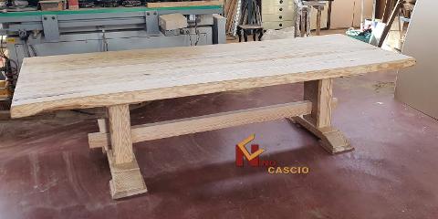 Tavolo in legno Massello/ In Pino Pece/ Cascio Nino