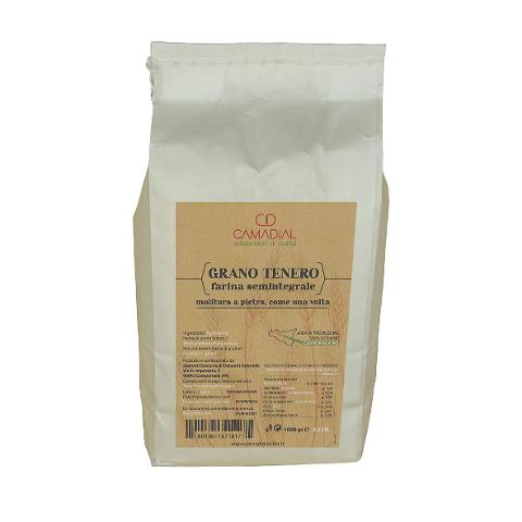 Farina di grano tenero semintegrale/ Conf. da Kg. 1 / Camadial Sicilia