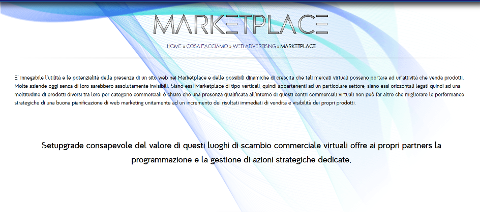 Gestione e programmazione di azioni strategiche sui Marketplace