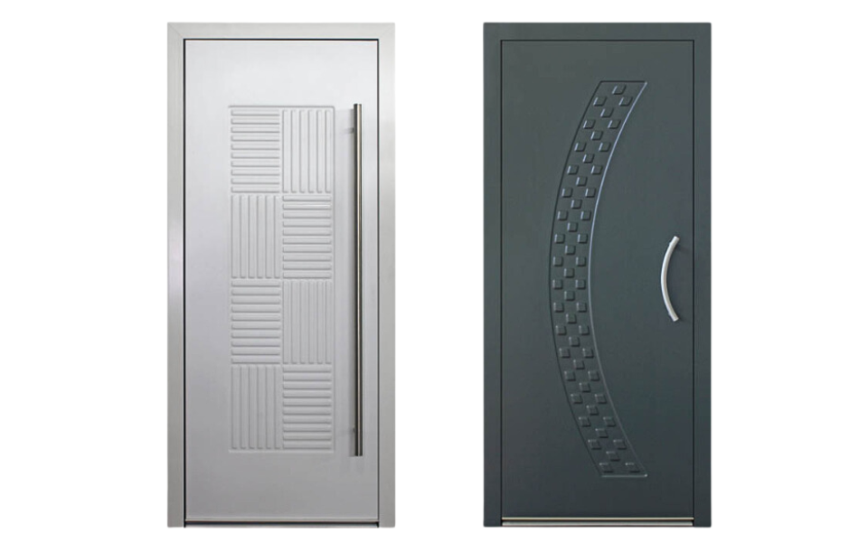 Porta da esterno bugnata in stile moderno Uniprofil