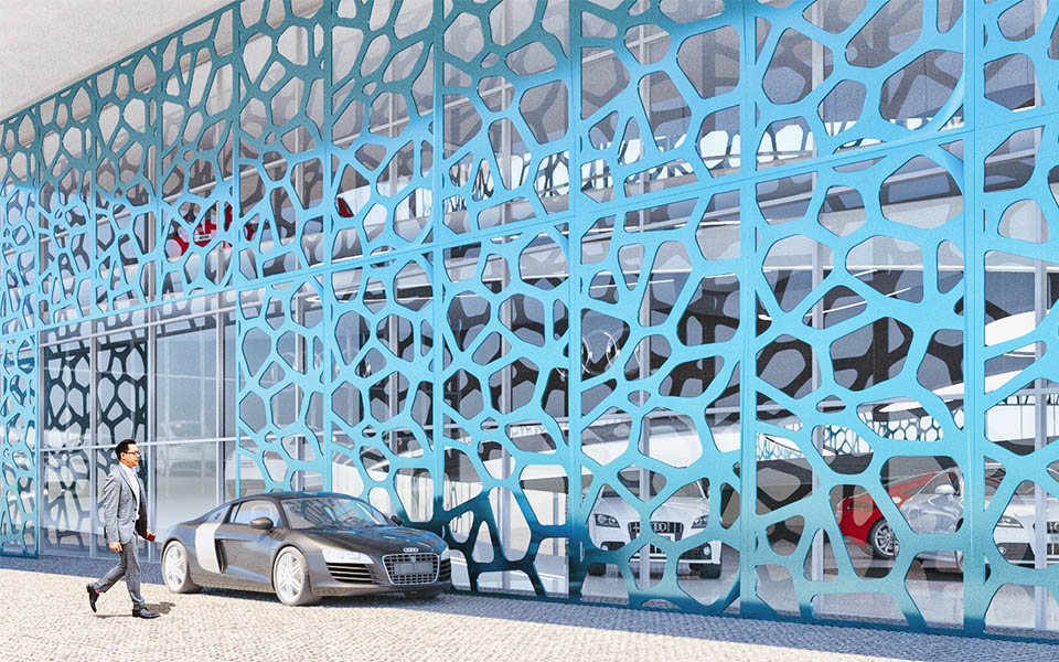 Schermature Edifici in Tessuto Metal Design