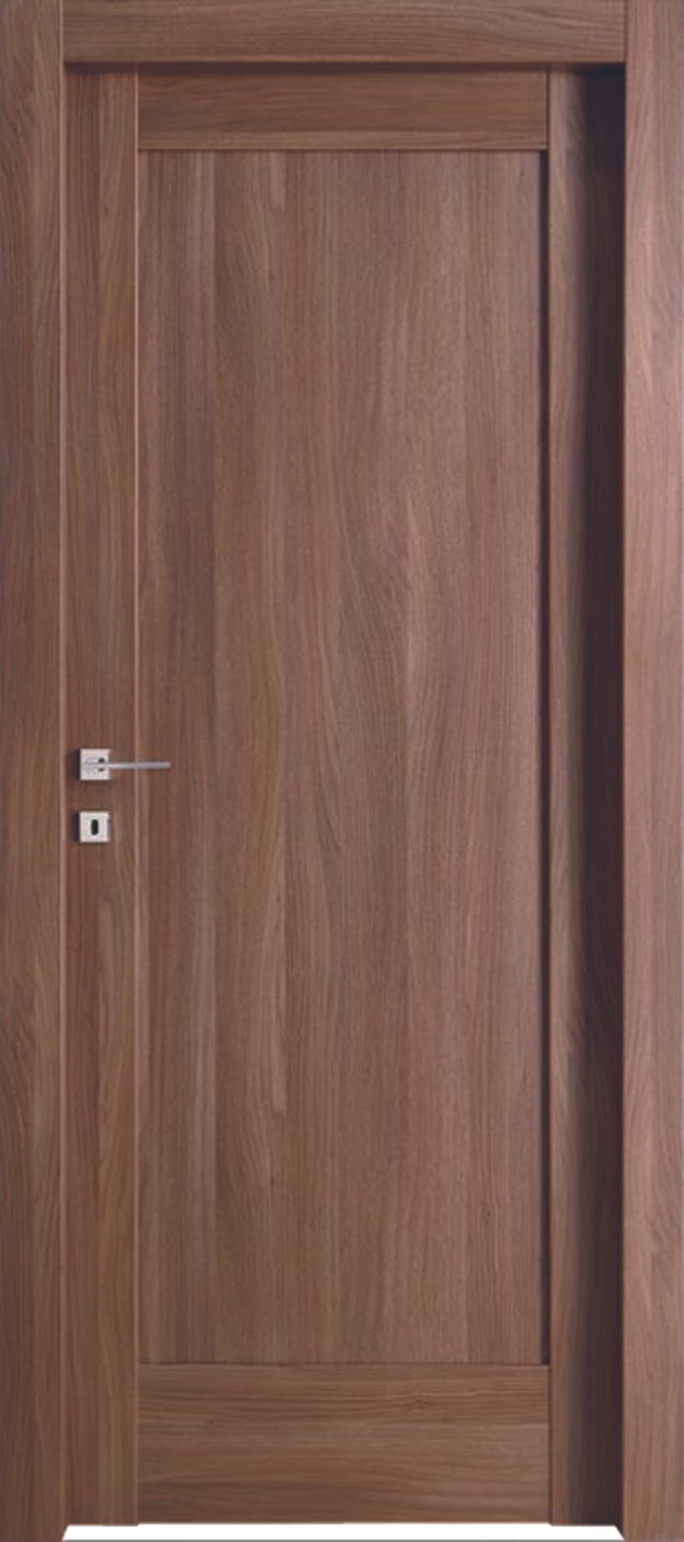 Porta da interno classica con telaio scuro in legno di Pioppo Plutone