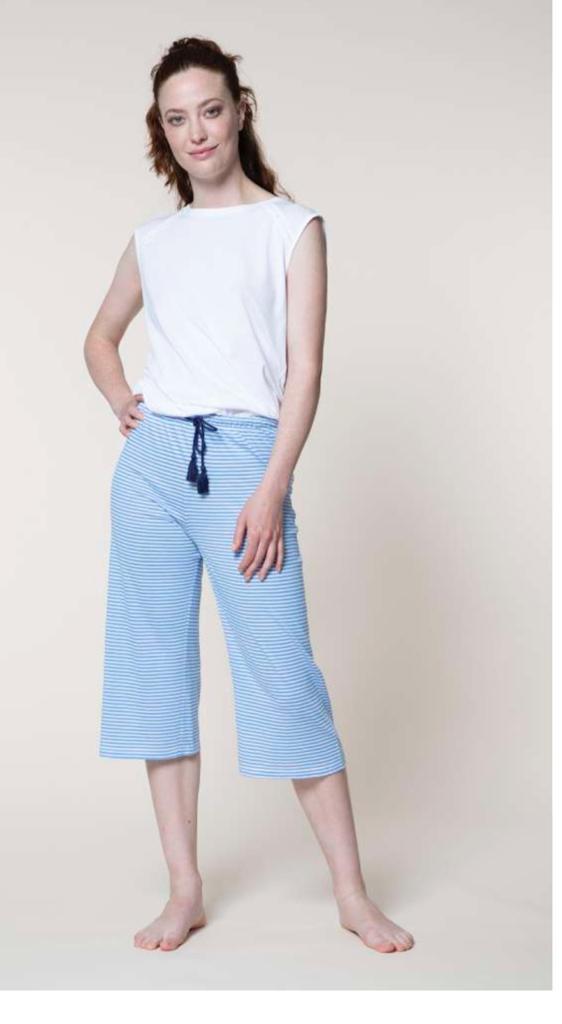 pigiama donna estivo pinocchietto pepita smanicato