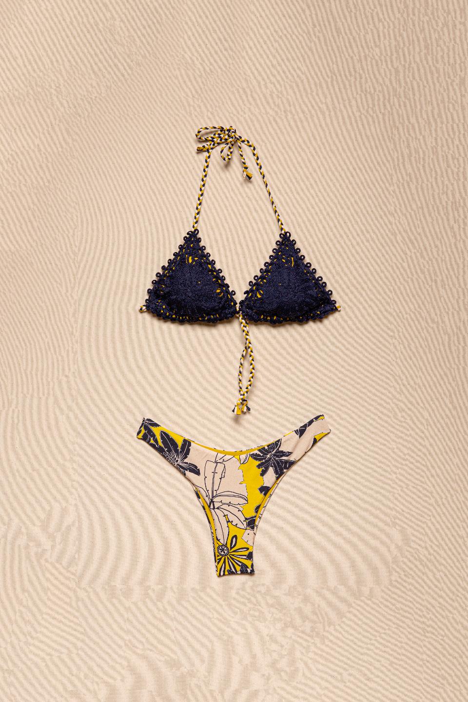 bikini triangolo in pizzo e tanga twinset triangolo coppa