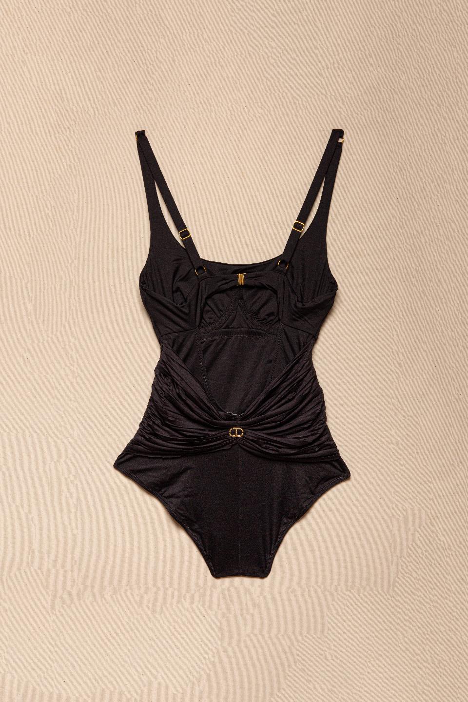 costume intero con drappeggio twinset intero senza coppe