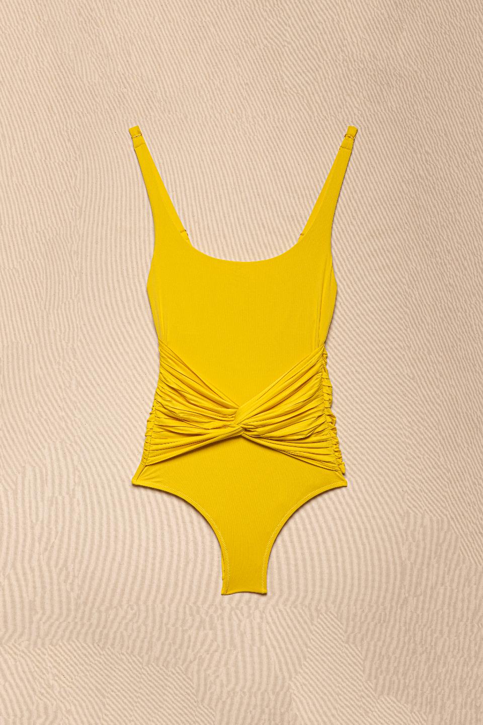 costume intero con drappeggio twinset intero senza coppe