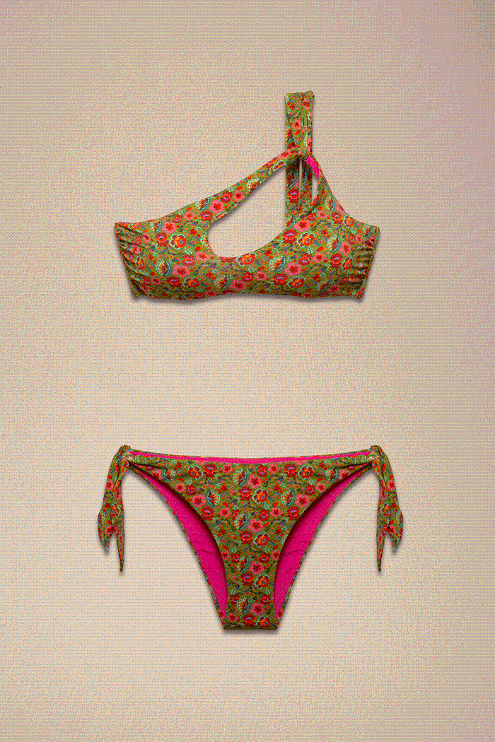 bikini fascia monospalla con oblò miss bikini fascia con oblò e slip