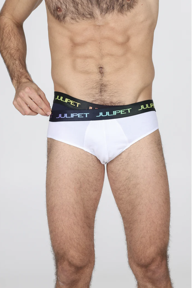 slip uomo bielatico  julipet conf da 2 pezzi julipet con elastico colorfull