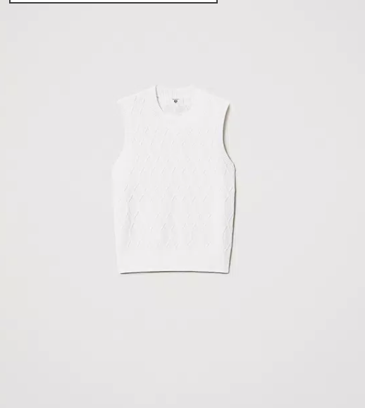 TOP IN MAGLIA SMANICATO twinset TOP GILET