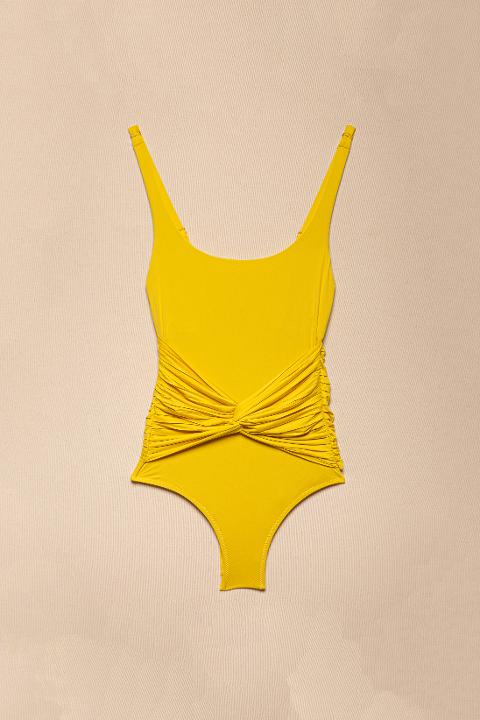 costume intero con drappeggio twinset intero senza coppe
