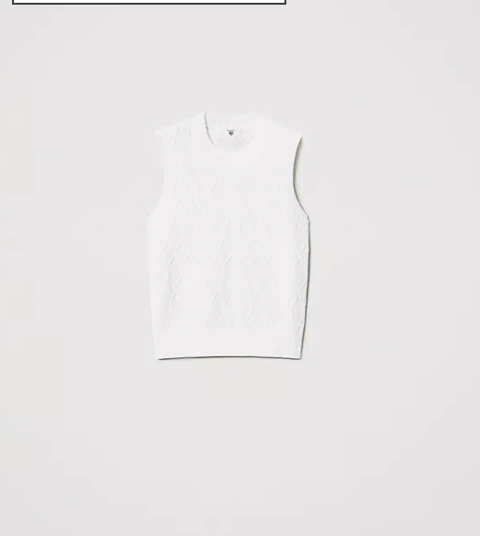 TOP IN MAGLIA SMANICATO twinset TOP GILET