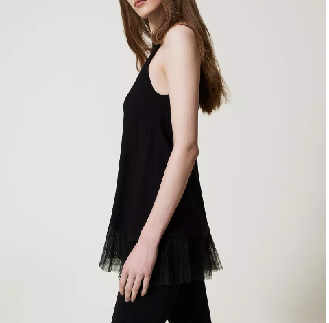 top con volant twinset top