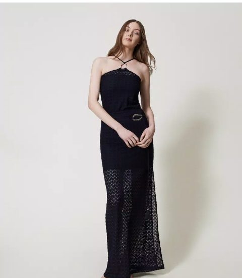 pantaloni palazzo crochet twinset pantaloni palazzo