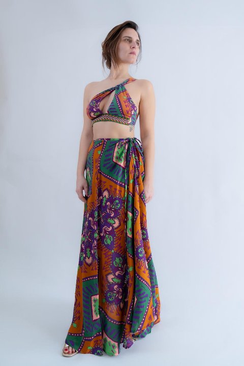gonna lunga /abito missbikini pareo vestito