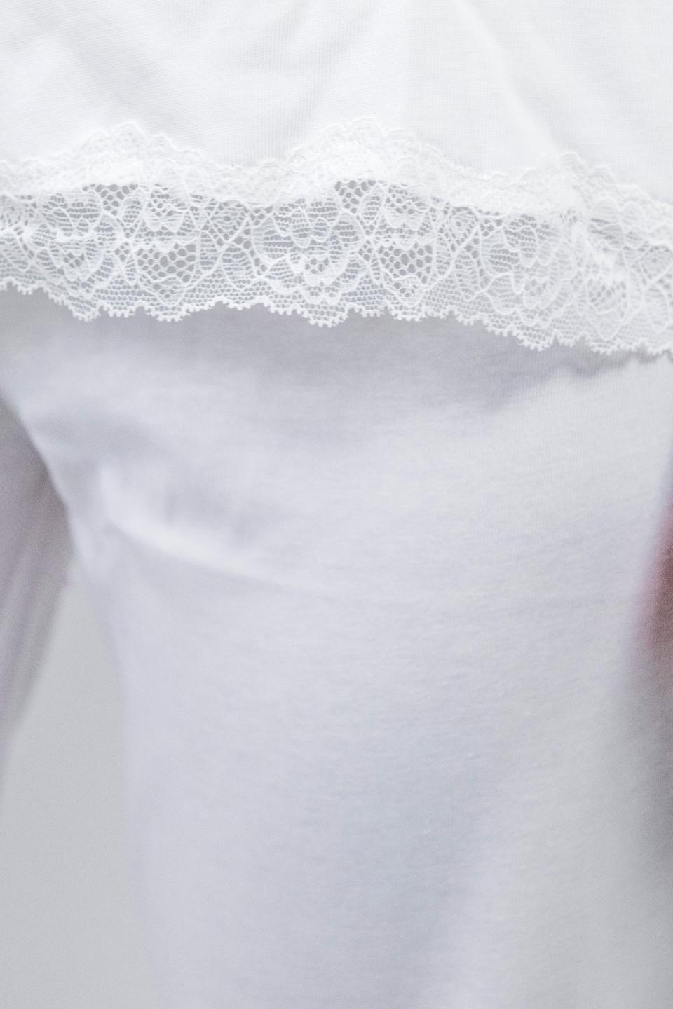 Pigiama in cotone con dettagli in pizzo Noidinotte FA8391AS
