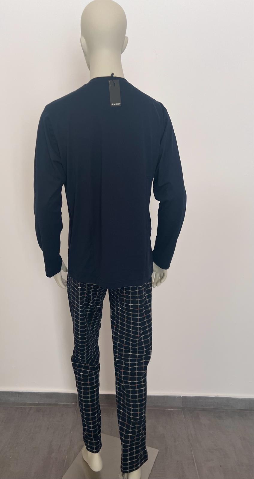 pigiama uomo lungo julipet 100% jersey di cotone